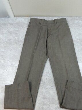 Banana Republic Dress Pant Brown Mico Houndstooh Wool Classic Fit